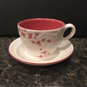 Pink Floral Starbucks Tea Cup and matching Saucer